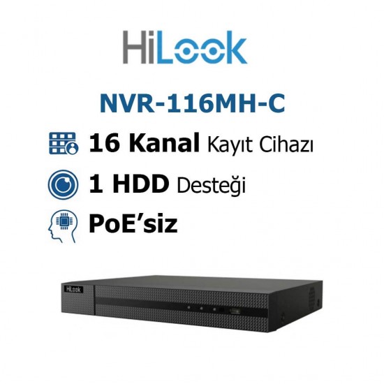 Hilook NVR-116MH-C 16 kanal 8MP IP kayıt cihazı ultra HD güvenlik sistemi